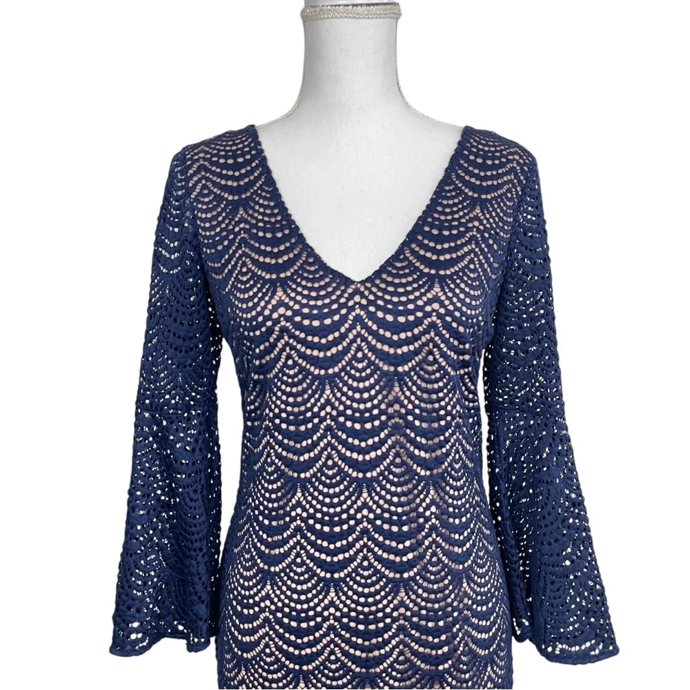 Lilly Pulitzer Nicoline Dress in Navy Blue Size Small - Picture 9 of 13